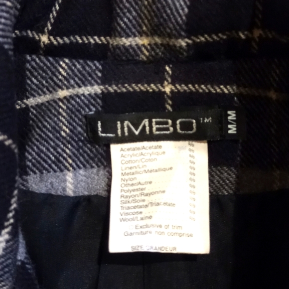 Vintage Gray Plaid LIMBO Wool Blazer - Picture 2 of 6
